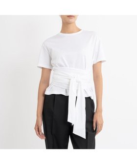 【23区/NIJYUSANKU】の【エステータ】スーピマシングルジャージー サッシュデザイン カットソー 人気、トレンドファッション・服の通販 founy(ファニー) ファッション Fashion レディースファッション Fashion for Women トップス・カットソー Cut & Sew Tops シャツ・ブラウス・オフィスカジュアル Elegant Blouses & Button-Ups ロングTシャツ・Tシャツ Longline T-Shirts & Tees カットソー・ベーシックTシャツ Cut-and-Sewn Tops / Stretch Tees & Basics カットソー Cut and Sewn Top ベスト Vest, Waistcoat ベーシック Basic, Essential 半袖 Short Sleeve, Half Sleeve A/W・秋冬 Autumn/Winter 冬 Winter / This Winter エレガント 上品 Elegant |ID:prp329100004656553
