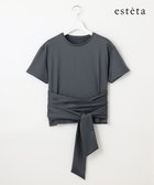 【23区/NIJYUSANKU】の【エステータ】スーピマシングルジャージー サッシュデザイン カットソー 人気、トレンドファッション・服の通販 founy(ファニー) ファッション Fashion レディースファッション Fashion for Women トップス・カットソー Cut & Sew Tops シャツ・ブラウス・オフィスカジュアル Elegant Blouses & Button-Ups ロングTシャツ・Tシャツ Longline T-Shirts & Tees カットソー・ベーシックTシャツ Cut-and-Sewn Tops / Stretch Tees & Basics カットソー Cut and Sewn Top ベスト Vest, Waistcoat ベーシック Basic, Essential 半袖 Short Sleeve, Half Sleeve A/W・秋冬 Autumn/Winter 冬 Winter / This Winter エレガント 上品 Elegant thumbnail グレー系|ID: prp329100004656553 ipo3291000000033682022