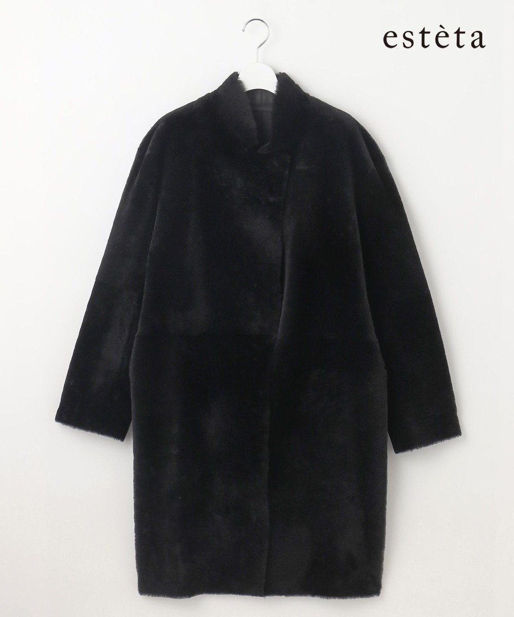 【23区/NIJYUSANKU】の【エステータ】ムートン コート インテリア・キッズ・メンズ・レディースファッション・服の通販 founy(ファニー) 　ファッション　Fashion　レディースファッション　Fashion for Women　アウター　Coat / Outerwear Collection　コート・ロングコート・ピーコート　Long Coats, Peacoats & More　レディースジャケット・軽アウター　Jackets　ショルダー　Shoulder, Shoulder Strap　ジャケット　Jacket, Outerwear　ドロップ　Drop Shoulder, Dropped Style　ムートン　Shearling, Mouton　A/W・秋冬　Autumn/Winter　冬　Winter / This Winter　おすすめ　Recommended / Our Picks　ブラック系|ID: prp329100004656556 ipo3291000000033682036