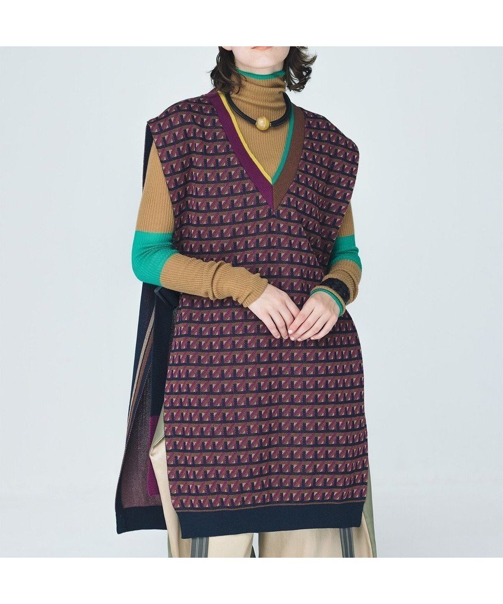 【コキュウ/COQ】の【洗える/和紙素材】CROSS STRIPE ロングベスト 人気、トレンドファッション・服の通販 founy(ファニー) 　ファッション　Fashion　レディースファッション　Fashion for Women　アウター　Coat / Outerwear Collection　トップス・カットソー　Cut & Sew Tops　ベスト&ジレ / 重ね着スタイル　Vests & Gilets　洗える　Machine Washable　コレクション　Collection, Seasonal Line　タートル　Turtleneck, Turtle Collar　バランス　Balance, Style Balance　ベスト　Vest, Waistcoat　半袖　Short Sleeve, Half Sleeve　ロング　Long, Long-Length　A/W・秋冬　Autumn/Winter　犬　Dog　 other-1|ID: prp329100004656568 ipo3291000000033682203