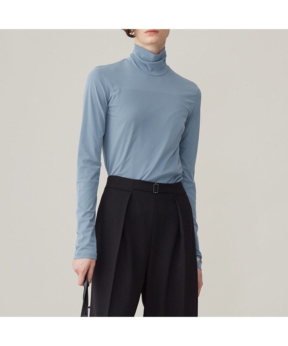 【アイシービー/iCB】の【洗える】 パウダリーチュール ハイネックトップス インテリア・キッズ・メンズ・レディースファッション・服の通販 founy(ファニー) 　ファッション　Fashion　レディースファッション　Fashion for Women　トップス・カットソー　Cut & Sew Tops　シャツ・ブラウス・オフィスカジュアル　Elegant Blouses & Button-Ups　ロングTシャツ・Tシャツ　Longline T-Shirts & Tees　カットソー・ベーシックTシャツ　Cut-and-Sewn Tops / Stretch Tees & Basics　2024年　2024　2024-2025秋冬・A/W　Autumn/Winter 2024–25 AW24–25　おすすめ　Recommended / Our Picks　インナー　Innerwear　カットソー　Cut and Sewn Top　シンプル　Simple, Minimal　ストレッチ　Stretch, Stretchy Fabric　チュール　Tulip, Tulip Motif　洗える　Machine Washable　秋　Autumn　A/W・秋冬　Autumn/Winter　ブルーシェイド系|ID: prp329100004656586 ipo3291000000033682390