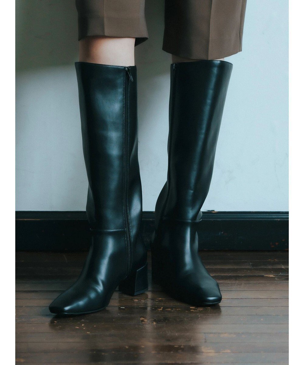 【イェッカ ヴェッカ/YECCA VECCA】のロングブーツ インテリア・キッズ・メンズ・レディースファッション・服の通販 founy(ファニー) 　ファッション　Fashion　レディースファッション　Fashion for Women　サイドジップ　Side Zip, Side Zipper　シンプル　Simple, Minimal　フェイクレザー　Faux Leather, PU Leather　フォルム　Silhouette, Form　ロング　Long, Long-Length　A/W・秋冬　Autumn/Winter　Black|ID: prp329100004656593 ipo3291000000033682478