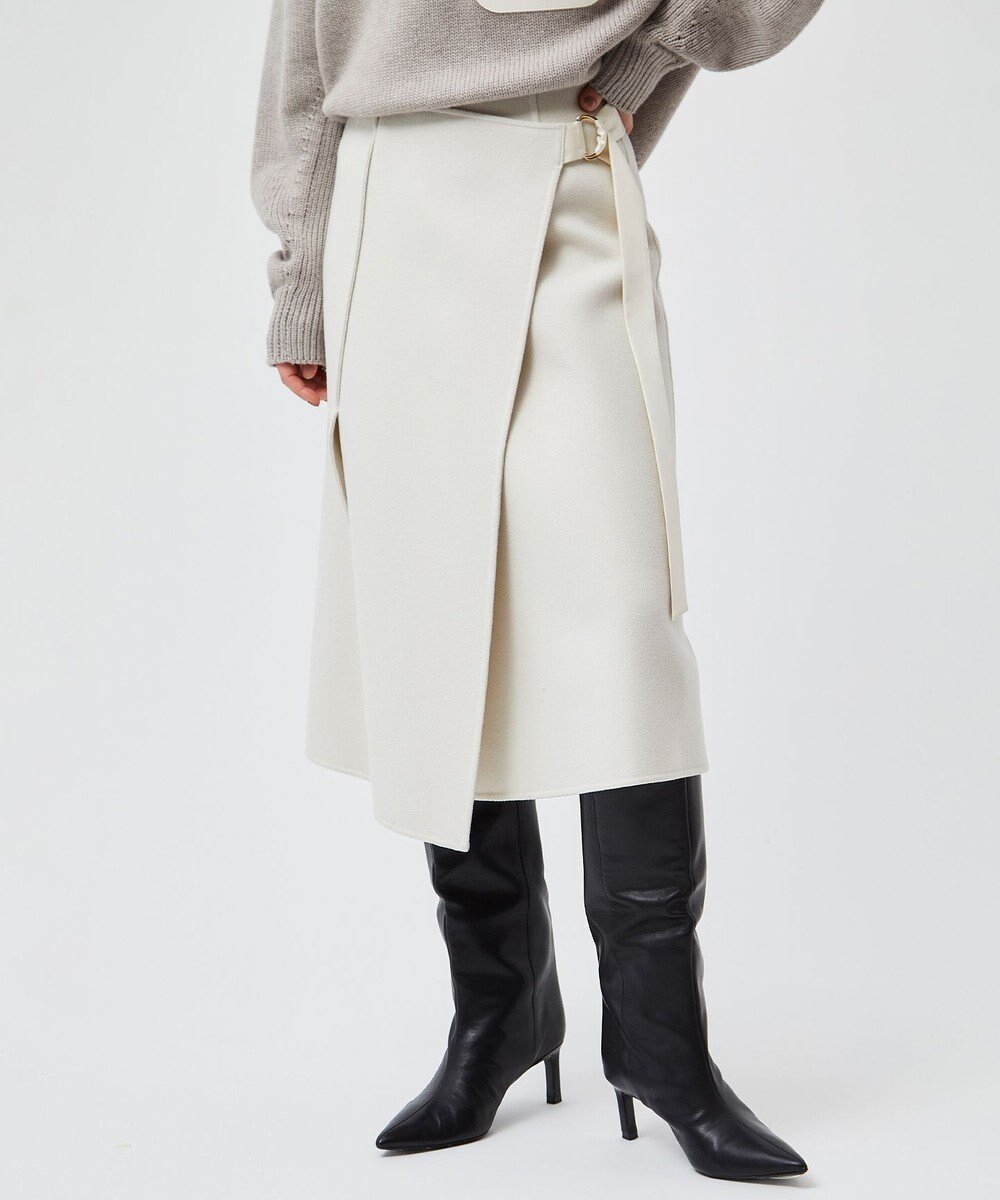 【ベイジ,/BEIGE,】のGRASSE / サテンベルト付きリバーラップスカート インテリア・キッズ・メンズ・レディースファッション・服の通販 founy(ファニー) 　ファッション　Fashion　レディースファッション　Fashion for Women　スカート　Skirts　ベルト&ウエストマーク　Belts & Waist Accessories　グラス　Glass, Eyewear　サテン　Satin, Glossy Fabric　ジャケット　Jacket, Outerwear　セットアップ　Set-Up, Coordinated Outfit　ミックス　Mix, Mixed Style　ラップ　Wrap, Wrap Design　A/W・秋冬　Autumn/Winter　おすすめ　Recommended / Our Picks　エレガント 上品　Elegant　ビジネス 仕事 通勤　Business / Work / Commuting　Ecru|ID: prp329100004656596 ipo3291000000033682511
