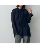【イェッカ ヴェッカ/YECCA VECCA】のフリルデザインロングシャツ Black|ID: prp329100004656600 ipo3291000000033682538