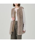 【グレース コンチネンタル/GRACE CONTINENTAL】のウールボアコンビジレ ベージュ|ID: prp329100004656609 ipo3291000000033682590