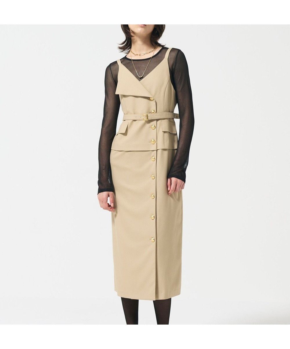 【グレース コンチネンタル/GRACE CONTINENTAL】のタイトテーラージャンパースカート 人気、トレンドファッション・服の通販 founy(ファニー) 　ファッション　Fashion　レディースファッション　Fashion for Women　スカート　Skirts　おすすめ　Recommended / Our Picks　インナー　Innerwear　キャミワンピース　Cami Dress, Slip Dress　シアー　Sheer, See-Through　ツイル　Twist, Twisted Detail　テーラード　Tailored, Tailored Fit　マニッシュ　Mannish, Boyish　夏　Summer　定番　Standard, Basic Item　S/S・春夏　SS, Spring/Summer, Warm Season　A/W・秋冬　Autumn/Winter　 other-1|ID: prp329100004656625 ipo3291000000033682739