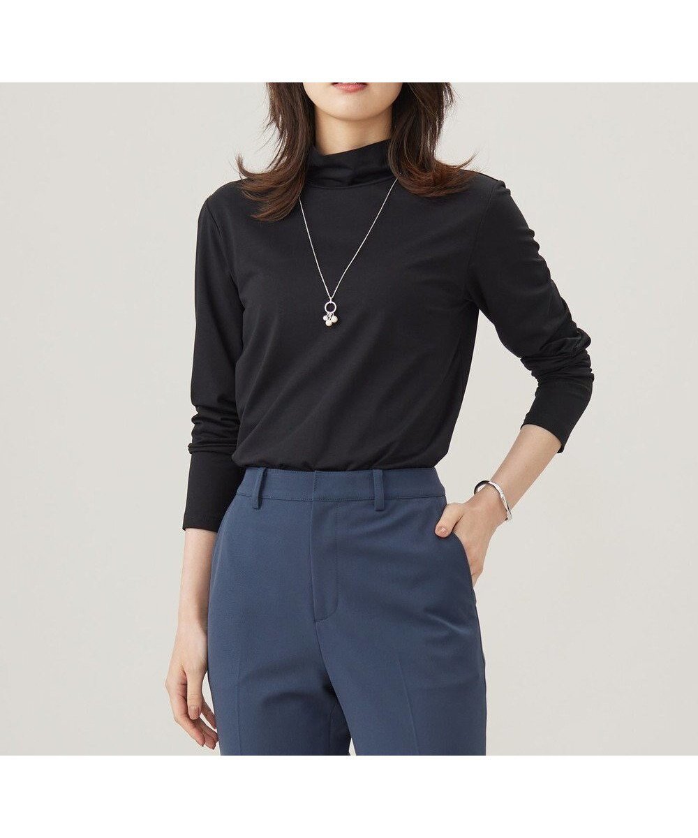 【ジェイ プレス/J.PRESS】のタートルジャージー カットソー インテリア・キッズ・メンズ・レディースファッション・服の通販 founy(ファニー) 　ファッション　Fashion　レディースファッション　Fashion for Women　トップス・カットソー　Cut & Sew Tops　シャツ・ブラウス・オフィスカジュアル　Elegant Blouses & Button-Ups　ロングTシャツ・Tシャツ　Longline T-Shirts & Tees　カットソー・ベーシックTシャツ　Cut-and-Sewn Tops / Stretch Tees & Basics　インナー　Innerwear　カットソー　Cut and Sewn Top　シルバー　Silver, Metallic Silver　タートル　Turtleneck, Turtle Collar　トレンド　Trend, Trending Now　ベーシック　Basic, Essential　無地　Plain, Solid Color　A/W・秋冬　Autumn/Winter　おすすめ　Recommended / Our Picks　エレガント 上品　Elegant　ブラック系|ID: prp329100004656632 ipo3291000000033682808