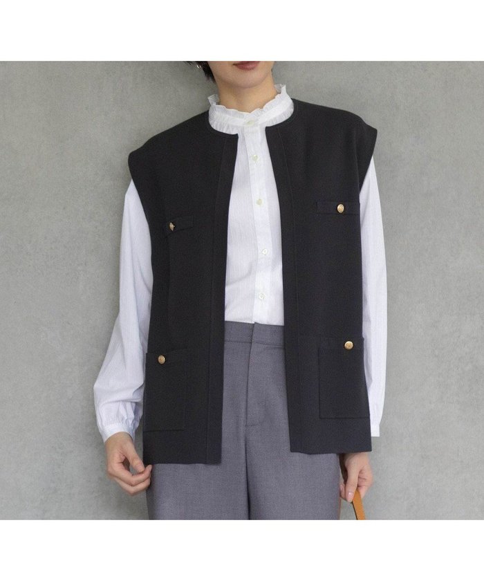 【ジェイ プレス/J.PRESS】の【洗える】VIS/PE ROME ニット ジレベスト インテリア・キッズ・メンズ・レディースファッション・服の通販 founy(ファニー) https://founy.com/ ファッション Fashion レディースファッション Fashion for Women アウター Coat / Outerwear Collection トップス・カットソー Cut & Sew Tops ニット Knit Tops & Sweaters ベスト&ジレ / 重ね着スタイル Vests & Gilets 洗える Machine Washable 秋 Autumn カーディガン Cardigan, Knitwear ストレッチ Stretch, Stretchy Fabric バランス Balance, Style Balance ベスト Vest, Waistcoat ベーシック Basic, Essential ミドル Middle Length, Mid Height A/W・秋冬 Autumn/Winter エレガント 上品 Elegant |ID: prp329100004656634 ipo3291000000033682812