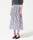 【グレース コンチネンタル/GRACE CONTINENTAL】のラメラインプリーツスカート パープル|ID: prp329100004656646 ipo3291000000033682932