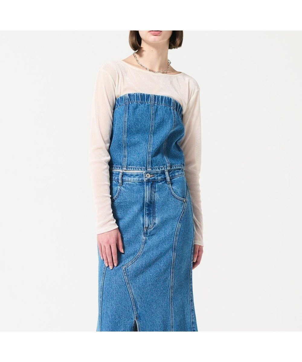 【グレース コンチネンタル/GRACE CONTINENTAL】のデニムビスチェ 人気、トレンドファッション・服の通販 founy(ファニー) 　ファッション　Fashion　レディースファッション　Fashion for Women　トップス・カットソー　Cut & Sew Tops　ビスチェ　Bustiers & Corset Tops / Layered Bustier Style　おすすめ　Recommended / Our Picks　コンパクト　Compact, Small Size　セットアップ　Set-Up, Coordinated Outfit　デニム　Denim, Jeans Material　フェミニン　Feminine, Girly　ベスト　Vest, Waistcoat　夏　Summer　S/S・春夏　SS, Spring/Summer, Warm Season　A/W・秋冬　Autumn/Winter　 other-1|ID: prp329100004656647 ipo3291000000033682940