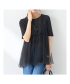 【アースミュージックアンドエコロジー/earth music&ecology】のSET2点チュールビスチェ+リブプルオーバー Black|ID: prp329100004656652 ipo3291000000033683112