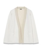 【ジョゼフ/JOSEPH】のウールシルクバイカラー カーディガン 人気、トレンドファッション・服の通販 founy(ファニー) ファッション Fashion レディースファッション Fashion for Women トップス・カットソー Cut & Sew Tops カーディガン・羽織り Layered Style Cardigans カーディガン Cardigan, Knitwear シルク Silk, 100% Silk ダブル Double, Double-Breasted フェイス Face, Facial Design ポケット Pocket, Pocket Detail レギュラー Regular, Standard Fit A/W・秋冬 Autumn/Winter thumbnail Ivory Combo|ID: prp329100004656665 ipo3291000000033683220