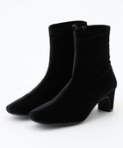 【アイシービー/iCB】の【CLASSY.1月号掲載】スクエアトゥ ショートブーツ ベロアブラック系|ID: prp329100004656700 ipo3291000000033683513