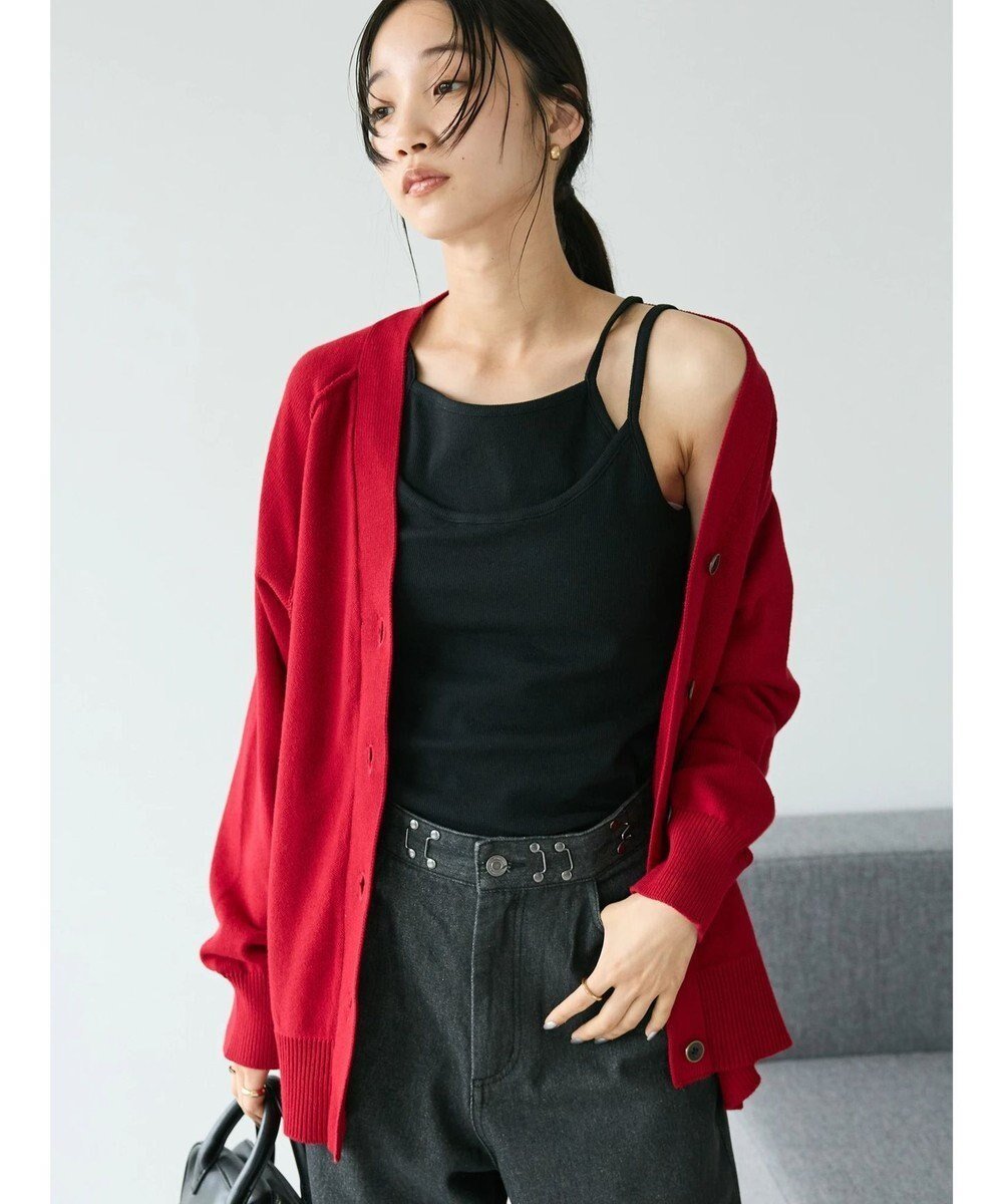 【クラフトスタンダードブティック/CRAFT STANDARD BOUTIQUE】の重ね着風キャミソール インテリア・キッズ・メンズ・レディースファッション・服の通販 founy(ファニー) 　ファッション　Fashion　レディースファッション　Fashion for Women　トップス・カットソー　Cut & Sew Tops　キャミソール&ノースリーブ　Camisoles & Sleeveless Tops　2024年　2024　2024春夏・S/S　Spring/Summer 2024 SS24　おすすめ　Recommended / Our Picks　キャミソール　Camisole, Spaghetti Strap Top　タンク　Tank Top, Sleeveless Top　フィット　Fit, Slim Fit　ポケット　Pocket, Pocket Detail　A/W・秋冬　Autumn/Winter　羽織　Haori, Light Jacket　Black|ID: prp329100004656703 ipo3291000000033683535
