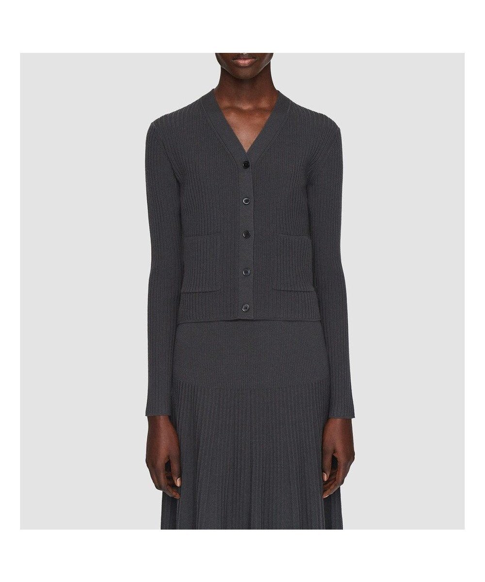 【ジョゼフ/JOSEPH】のメリノリブ カーディガン インテリア・キッズ・メンズ・レディースファッション・服の通販 founy(ファニー) ファッション Fashion レディースファッション Fashion for Women トップス・カットソー Cut & Sew Tops カーディガン・羽織り Layered Style Cardigans イタリア Italy カーディガン Cardigan, Knitwear パッチ Patch, Appliqué ポケット Pocket, Pocket Detail A/W・秋冬 Autumn/Winter Slate|ID: prp329100004656733 ipo3291000000033683777