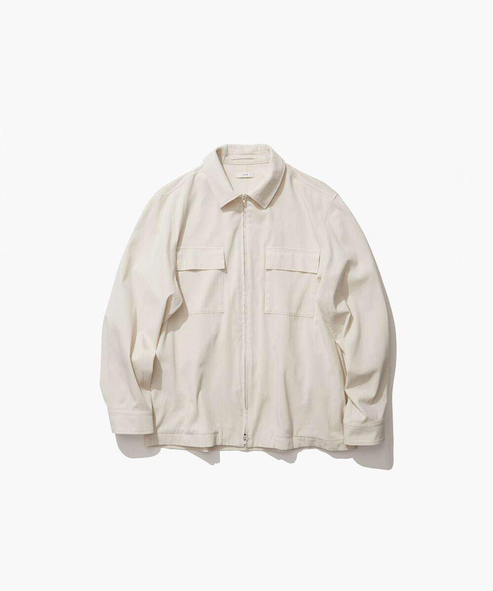 【エイトン/ATON】のCOTTON VOILE SATIN ジップアップジャケット - UNISEX インテリア・キッズ・メンズ・レディースファッション・服の通販 founy(ファニー) 　ファッション　Fashion　レディースファッション　Fashion for Women　アウター　Coat / Outerwear Collection　レディースジャケット・軽アウター　Jackets　ユニセックス　Unisex, Genderless　シルク　Silk, 100% Silk　ジャケット　Jacket, Outerwear　タンブラー　Tumbler, Travel Mug　デニム　Denim, Jeans Material　フロント　Front, Front Design　リラックス　Relax, Relaxed Fit　A/W・秋冬　Autumn/Winter　WARM WHITE|ID: prp329100004656761 ipo3291000000033684138