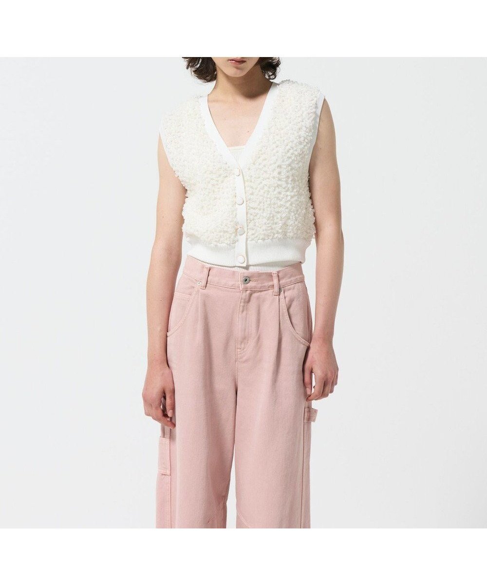 【グレース コンチネンタル/GRACE CONTINENTAL】のチュールフリルニットベスト 人気、トレンドファッション・服の通販 founy(ファニー) 　ファッション　Fashion　レディースファッション　Fashion for Women　アウター　Coat / Outerwear Collection　トップス・カットソー　Cut & Sew Tops　ニット　Knit Tops & Sweaters　ベスト&ジレ / 重ね着スタイル　Vests & Gilets　コンパクト　Compact, Small Size　チュール　Tulip, Tulip Motif　ツイード　Twill, Twill Weave　フロント　Front, Front Design　ベスト　Vest, Waistcoat　夏　Summer　S/S・春夏　SS, Spring/Summer, Warm Season　秋　Autumn　A/W・秋冬　Autumn/Winter　 other-1|ID: prp329100004656767 ipo3291000000033684238