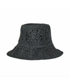 【アトレナ/ATRENA】の花柄細網みハット ブラック|ID: prp329100004656784 ipo3291000000034245423