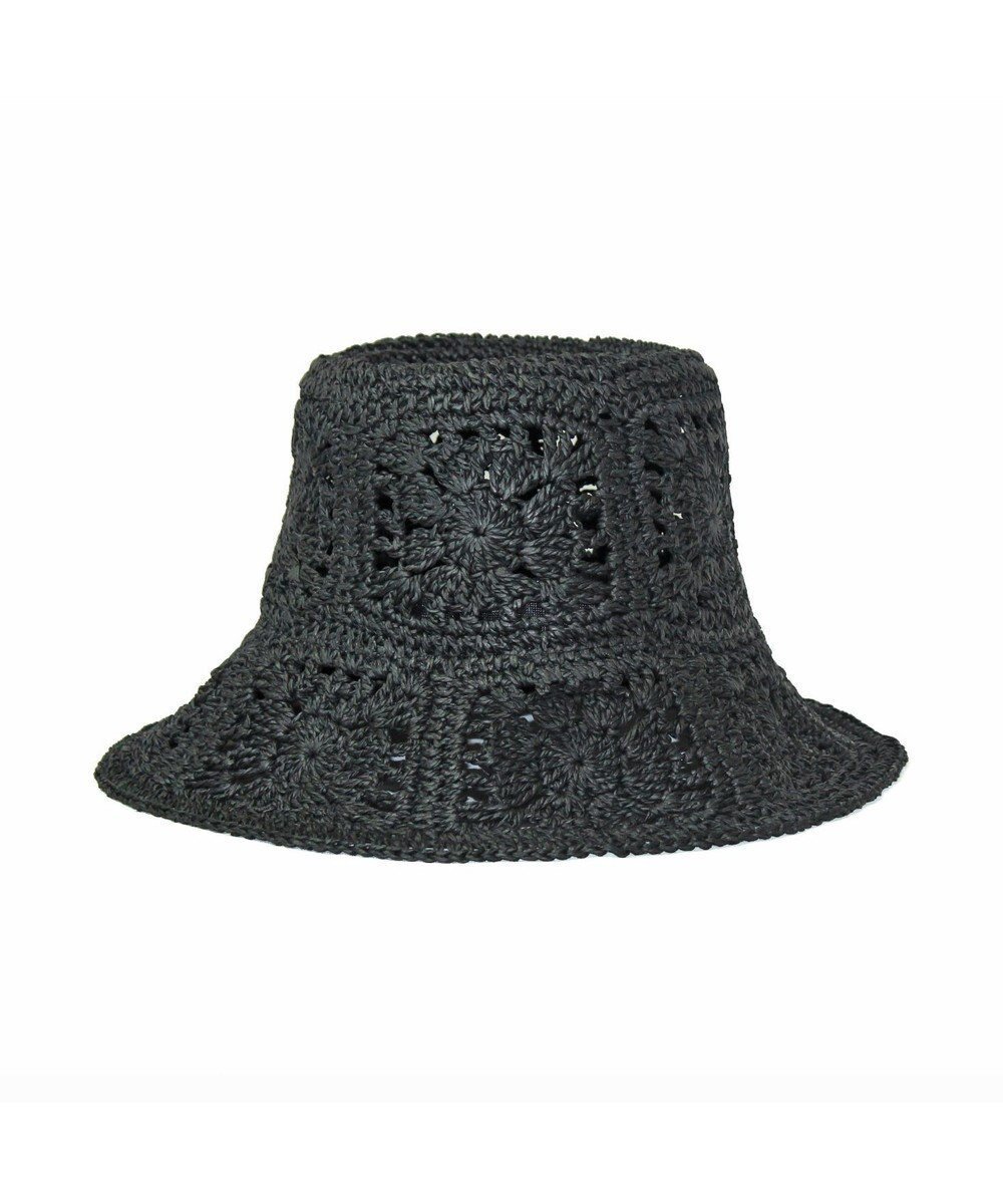 【アトレナ/ATRENA】の花柄細網みハット インテリア・キッズ・メンズ・レディースファッション・服の通販 founy(ファニー) 　ファッション　Fashion　レディースファッション　Fashion for Women　キャップ&ハット　Hats & Caps　春　Spring　かぎ針　Crochet　ペーパー　Paper, Kraft Paper　帽子　Hat, Headwear　ワイヤー　Wire, Wired Bra　S/S・春夏　SS, Spring/Summer, Warm Season　夏　Summer　ブラック|ID: prp329100004656784 ipo3291000000034245423