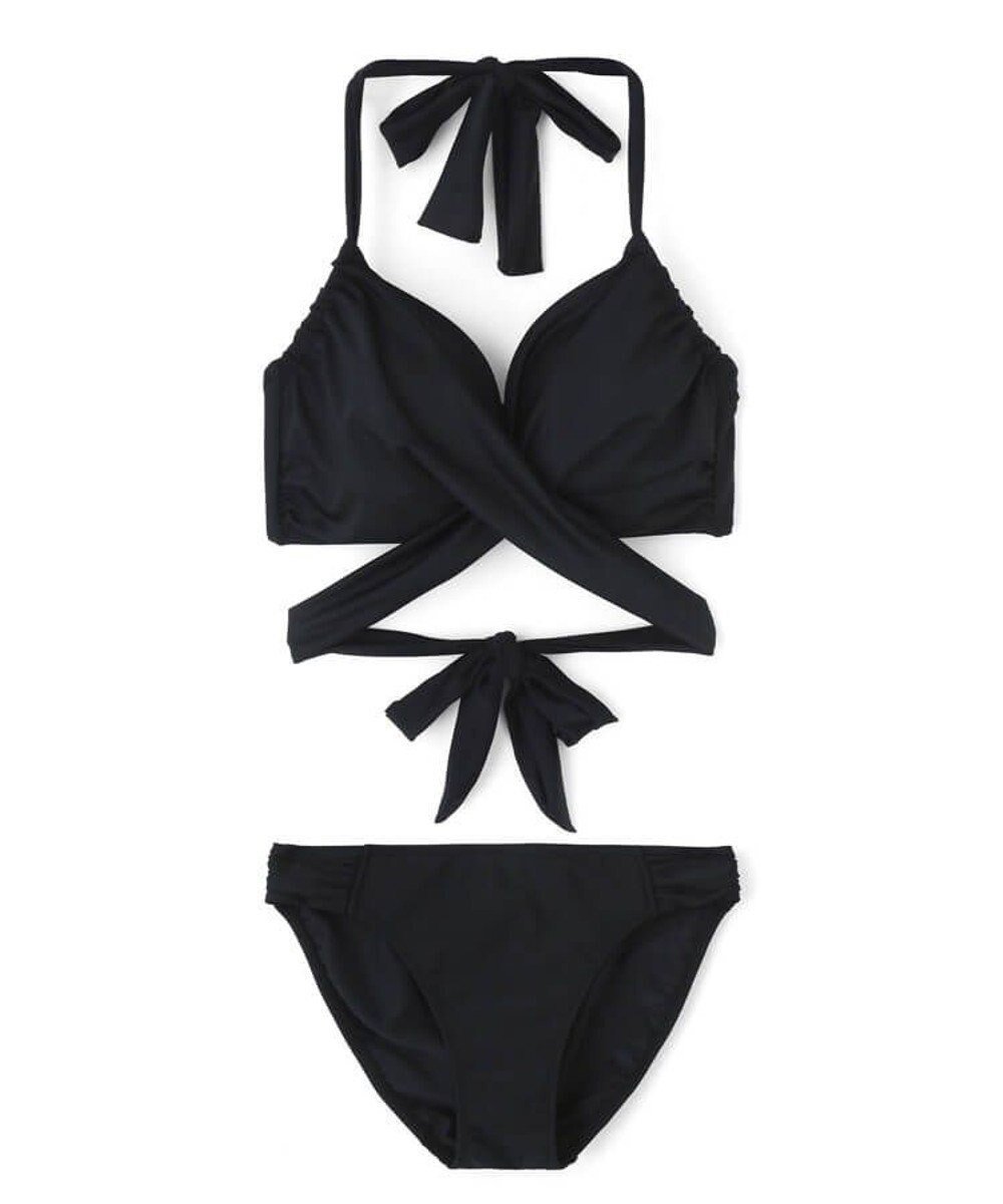 【三愛水着楽園/San-ai Resort】のワコール定番商品カップ使用GHIカップの大きなお胸に対応【グラマラスフィット】ワイヤー水着 11EF-ML・13GHI-L LL 【San-ai Resort(サンアイリゾート)】 インテリア・キッズ・メンズ・レディースファッション・服の通販 founy(ファニー) 　ファッション　Fashion　レディースファッション　Fashion for Women　水着　Swimwear　レディース水着・ビーチウェア　Swimwear & Beachwear　アンダー　Underwear Essentials　ギャザー　Gathered, Ruffled　ショーツ　Shorts, Short Pants　シンプル　Simple, Minimal　フィット　Fit, Slim Fit　ポケット　Pocket, Pocket Detail　ラップ　Wrap, Wrap Design　リボン　Ribbon, Bow　ワイヤー　Wire, Wired Bra　夏　Summer　定番　Standard, Basic Item　S/S・春夏　SS, Spring/Summer, Warm Season　水着　Swimsuit, Swimwear　A/W・秋冬　Autumn/Winter　ブラック|ID: prp329100004656857 ipo3291000000034544705