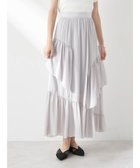 【アースミュージックアンドエコロジー/earth music&ecology】のシアー楊柳アシメティアードスカート Light Gray|ID: prp329100004656911 ipo3291000000034247204