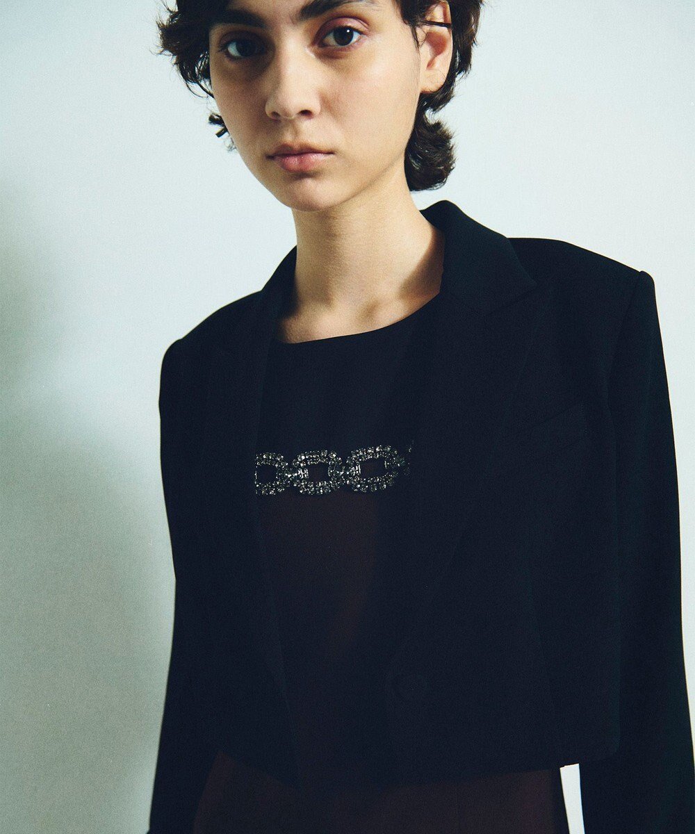 【グレース コンチネンタル/GRACE CONTINENTAL】のトリアセショート丈ジャケット インテリア・キッズ・メンズ・レディースファッション・服の通販 founy(ファニー) 　ファッション　Fashion　レディースファッション　Fashion for Women　アウター　Coat / Outerwear Collection　レディースジャケット・軽アウター　Jackets　テーラードジャケット / 通勤・きれいめスタイル　Tailored Jackets & Blazers　インナー　Innerwear　クラシック　Classic, Timeless Style　ショート　Short, Short Length　シンプル　Simple, Minimal　ジャケット　Jacket, Outerwear　テーラード　Tailored, Tailored Fit　トレンド　Trend, Trending Now　ドレス　Dress, One-Piece　夏　Summer　定番　Standard, Basic Item　S/S・春夏　SS, Spring/Summer, Warm Season　A/W・秋冬　Autumn/Winter　ブラック|ID: prp329100004656922 ipo3291000000033686133