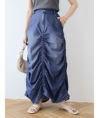 【グリーンパークス/Green Parks】の・SUGAR SPOON シャーリングデニムスカート Indigo|ID: prp329100004656932 ipo3291000000034250497