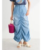 【グリーンパークス/Green Parks】の・SUGAR SPOON シャーリングデニムスカート Light Indigo|ID: prp329100004656932 ipo3291000000034250500