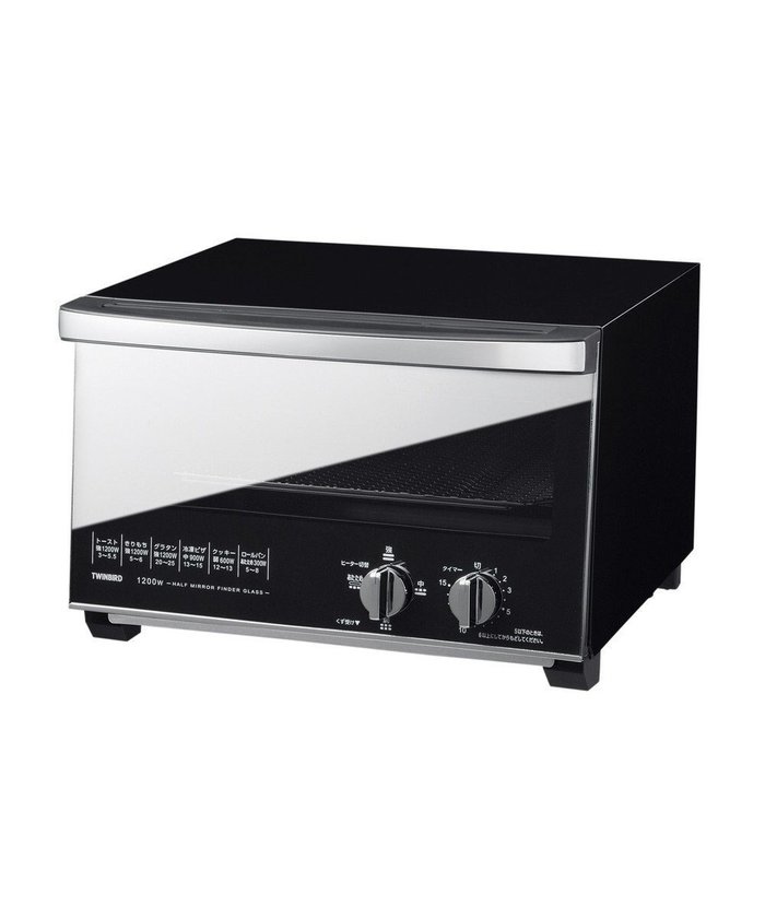 【ヤマト テーブル&キッチン/YAMATO Table & Kitchen】の【TWINBIRD】ミラーガラスオーブントースター ブラック TS-D047B インテリア・キッズ・メンズ・レディースファッション・服の通販 founy(ファニー) https://founy.com/ ファッション Fashion レディースファッション Fashion for Women ガラス Glass, Glassware スタイリッシュ Stylish, Fashionable 切替 Switching, Contrast Panel |ID: prp329100004656986 ipo3291000000034251508