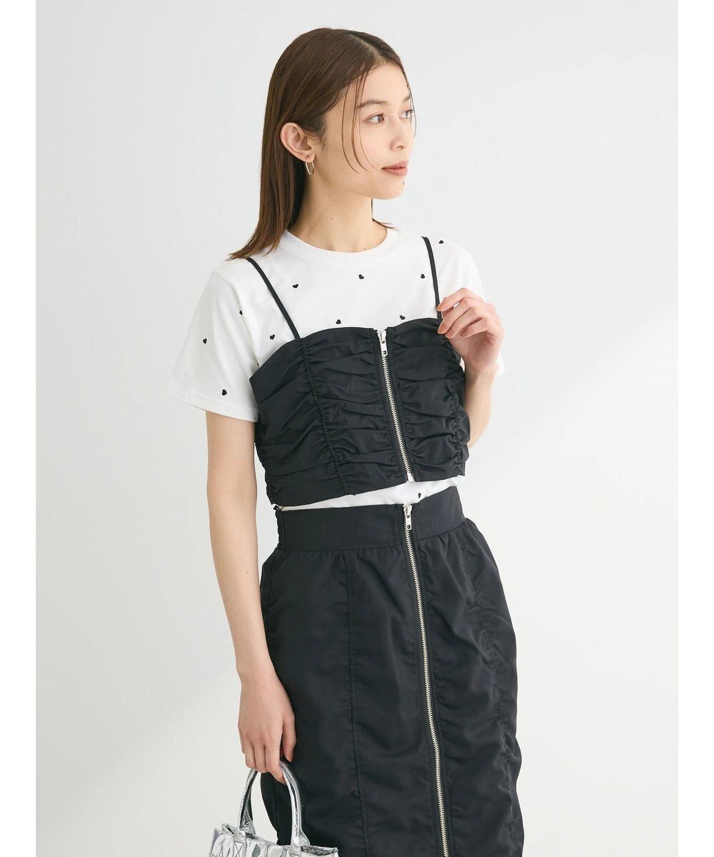 【グリーンパークス/Green Parks】の・ELENCARE DUE シャーリングビスチェ インテリア・キッズ・メンズ・レディースファッション・服の通販 founy(ファニー) ファッション Fashion レディースファッション Fashion for Women アウター Coat / Outerwear Collection トップス・カットソー Cut & Sew Tops ベスト&ジレ / 重ね着スタイル Vests & Gilets ビスチェ Bustiers & Corset Tops / Layered Bustier Style おすすめ Recommended / Our Picks カットソー Cut and Sewn Top シャーリング Shirring, Ruched ビスチェ Bustier, Corset Top フロント Front, Front Design ベスト Vest, Waistcoat ポケット Pocket, Pocket Detail 夏 Summer 春 Spring S/S・春夏 SS, Spring/Summer, Warm Season Black|ID: prp329100004657041 ipo3291000000034251022