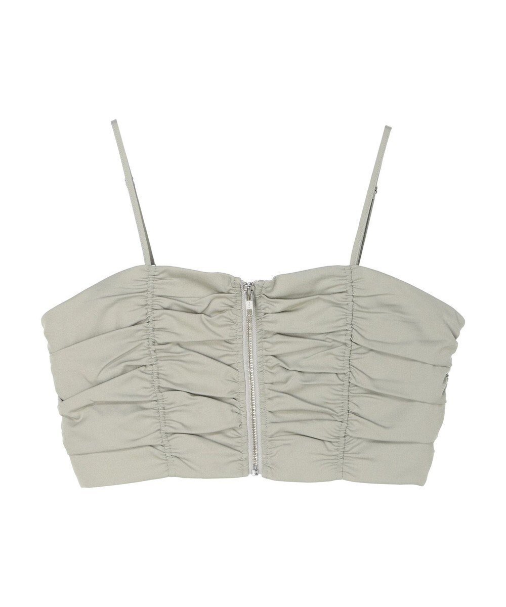 【グリーンパークス/Green Parks】の・ELENCARE DUE シャーリングビスチェ インテリア・キッズ・メンズ・レディースファッション・服の通販 founy(ファニー) ファッション Fashion レディースファッション Fashion for Women アウター Coat / Outerwear Collection トップス・カットソー Cut & Sew Tops ベスト&ジレ / 重ね着スタイル Vests & Gilets ビスチェ Bustiers & Corset Tops / Layered Bustier Style おすすめ Recommended / Our Picks カットソー Cut and Sewn Top シャーリング Shirring, Ruched ビスチェ Bustier, Corset Top フロント Front, Front Design ベスト Vest, Waistcoat ポケット Pocket, Pocket Detail 夏 Summer 春 Spring S/S・春夏 SS, Spring/Summer, Warm Season Gray Beige|ID: prp329100004657041 ipo3291000000034251025