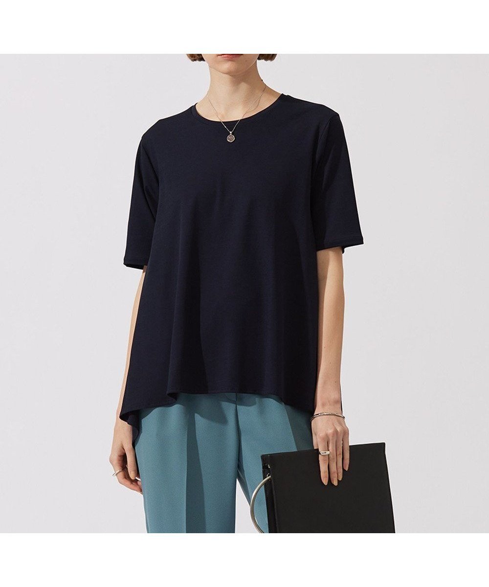 【アイシービー/iCB】の【接触冷感・洗える】グレースジャージー デザインプルオーバー インテリア・キッズ・メンズ・レディースファッション・服の通販 founy(ファニー) ファッション Fashion レディースファッション Fashion for Women トップス・カットソー Cut & Sew Tops シャツ・ブラウス・オフィスカジュアル Elegant Blouses & Button-Ups ロングTシャツ・Tシャツ Longline T-Shirts & Tees カジュアルプルオーバー・ニットトップス Pullovers & Knit Tops / Casual Pullovers カットソー・ベーシックTシャツ Cut-and-Sewn Tops / Stretch Tees & Basics イレギュラーヘム Irregular Hem インナー Innerwear 春 Spring 洗える Machine Washable カットソー Cut and Sewn Top S/S・春夏 SS, Spring/Summer, Warm Season 夏 Summer 2024年 2024 2024春夏・S/S Spring/Summer 2024 SS24 ネイビー系|ID: prp329100004657047 ipo3291000000034863764