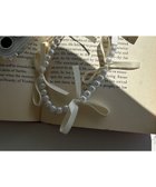 【ウィゴー/WEGO】のリボンパールストラップキーホルダー ホワイト|ID: prp329100004657053 ipo3291000000033687440