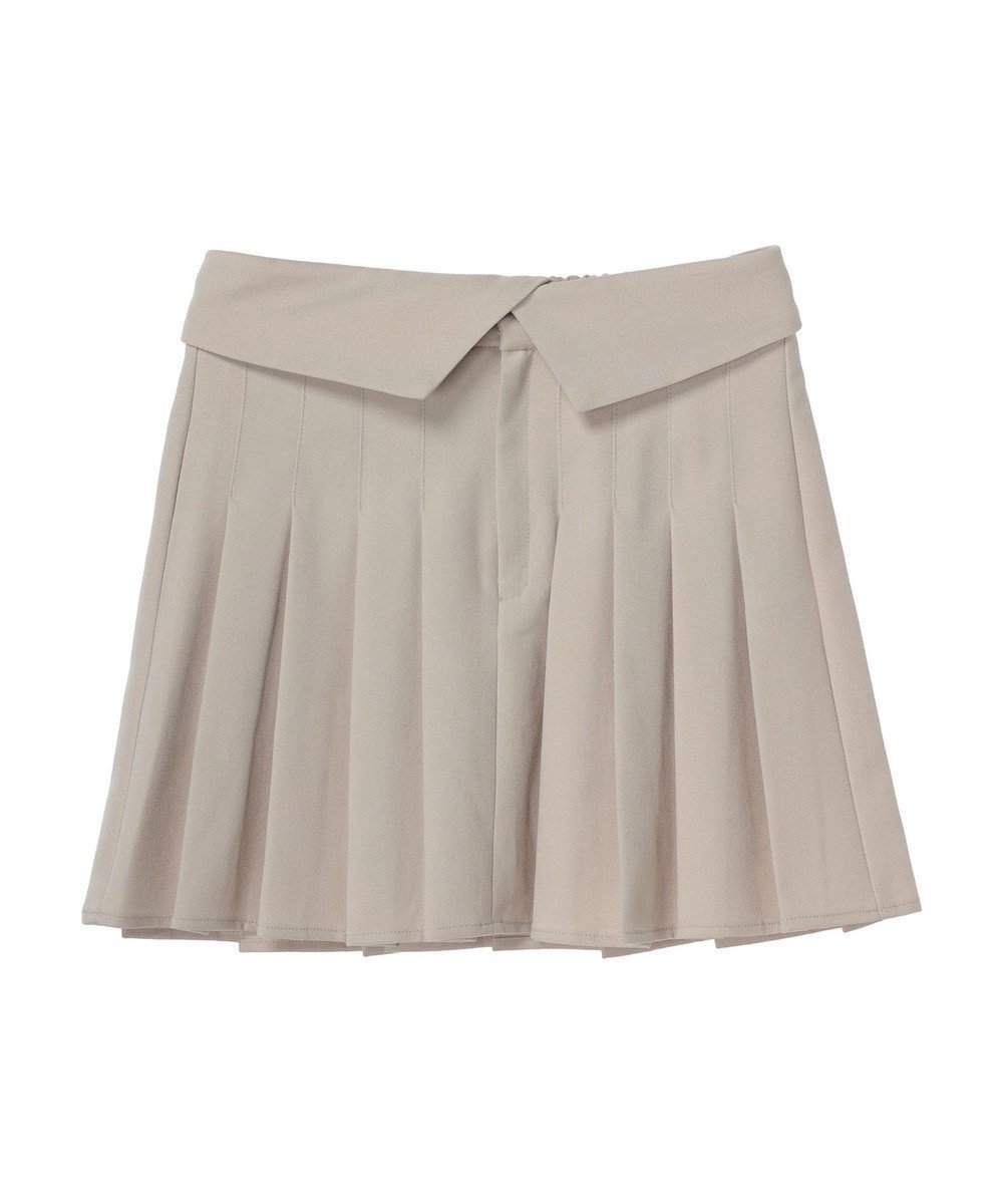 【アースミュージックアンドエコロジー/earth music&ecology】の折り返しプリーツスカート インテリア・キッズ・メンズ・レディースファッション・服の通販 founy(ファニー) ファッション Fashion レディースファッション Fashion for Women スカート Skirts プリーツスカート / 上品フェミニンスタイル Pleated Skirts ショート Short, Short Length シンプル Simple, Minimal プリーツ Pleats, Pleated ポケット Pocket, Pocket Detail 夏 Summer 春 Spring S/S・春夏 SS, Spring/Summer, Warm Season Light Beige|ID: prp329100004657069 ipo3291000000034252144