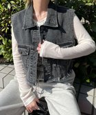【ウィゴー/WEGO】のデニムショートベスト ブラックその他|ID: prp329100004657075 ipo3291000000033687696