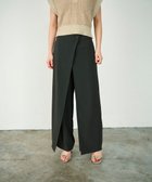 【グレース コンチネンタル/GRACE CONTINENTAL】のラップレイヤードパンツ カーキ|ID: prp329100004657087 ipo3291000000033688006
