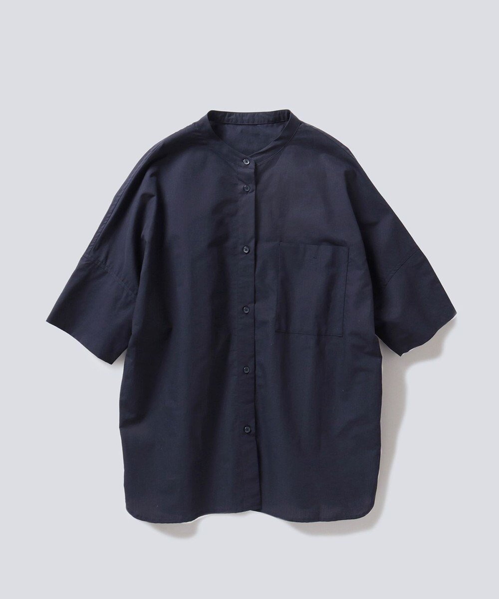 【ホワイトメイルズ/WHITE MAILS】の【手洗い可 / 和紙糸】COTTON PAPER POPLIN BAND COLLAR DOLMAN SLEEVE SHIRT コットンポプリン 半袖シャツ インテリア・キッズ・メンズ・レディースファッション・服の通販 founy(ファニー) 　ファッション　Fashion　レディースファッション　Fashion for Women　トップス・カットソー　Cut & Sew Tops　シャツ・ブラウス・オフィスカジュアル　Elegant Blouses & Button-Ups　半袖　Short Sleeve, Half Sleeve　リラックス　Relax, Relaxed Fit　A/W・秋冬　Autumn/Winter　S/S・春夏　SS, Spring/Summer, Warm Season　おすすめ　Recommended / Our Picks　夏　Summer　コン|ID: prp329100004657094 ipo3291000000033688103