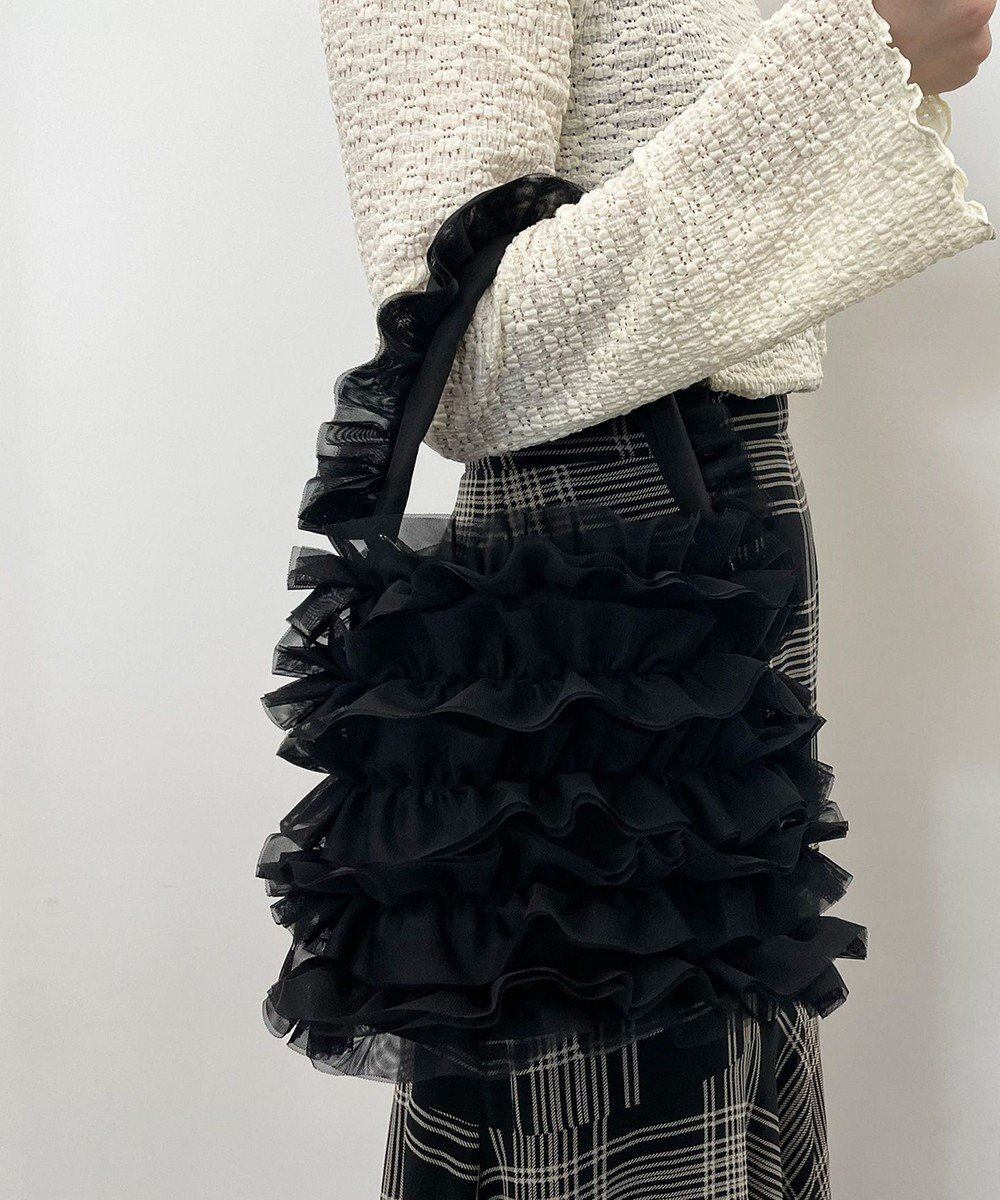 【ラ バガジェリー/LA BAGAGERIE】の【MONICA】チュールフリル2WAYバッグ 人気、トレンドファッション・服の通販 founy(ファニー) ファッション Fashion レディースファッション Fashion for Women バッグ Bags コンパクト Compact, Small Size スマート Smart, Elegant タンブラー Tumbler, Travel Mug チュール Tulip, Tulip Motif フリル Frill, Ruffle ポケット Pocket, Pocket Detail ポーチ Pouch, Small Case 財布 Wallet, Purse other-1|ID: prp329100004657095 ipo3291000000034685590