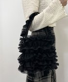 【ラ バガジェリー/LA BAGAGERIE】の【MONICA】チュールフリル2WAYバッグ ブラック|ID: prp329100004657095 ipo3291000000034685591