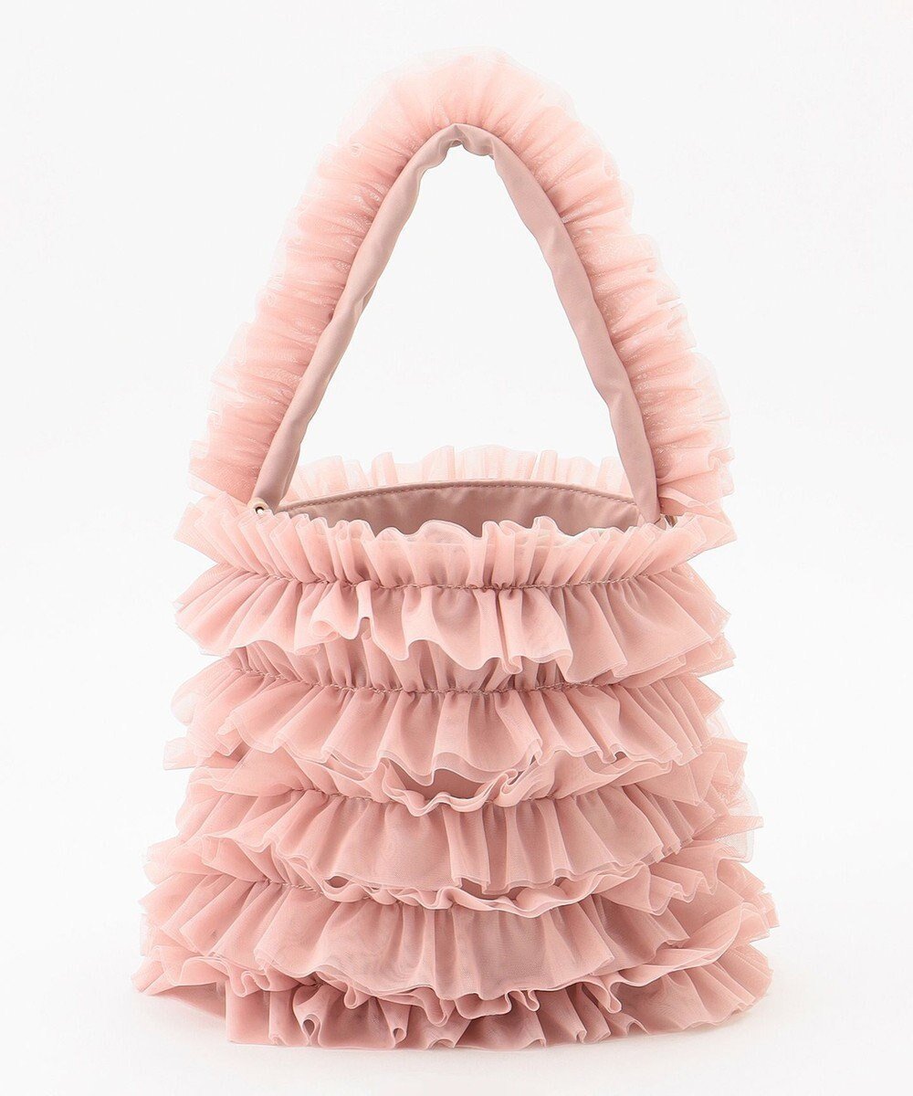 【ラ バガジェリー/LA BAGAGERIE】の【MONICA】チュールフリル2WAYバッグ インテリア・キッズ・メンズ・レディースファッション・服の通販 founy(ファニー) ファッション Fashion レディースファッション Fashion for Women バッグ Bags コンパクト Compact, Small Size スマート Smart, Elegant タンブラー Tumbler, Travel Mug チュール Tulip, Tulip Motif フリル Frill, Ruffle ポケット Pocket, Pocket Detail ポーチ Pouch, Small Case 財布 Wallet, Purse ピンク|ID: prp329100004657095 ipo3291000000034685594