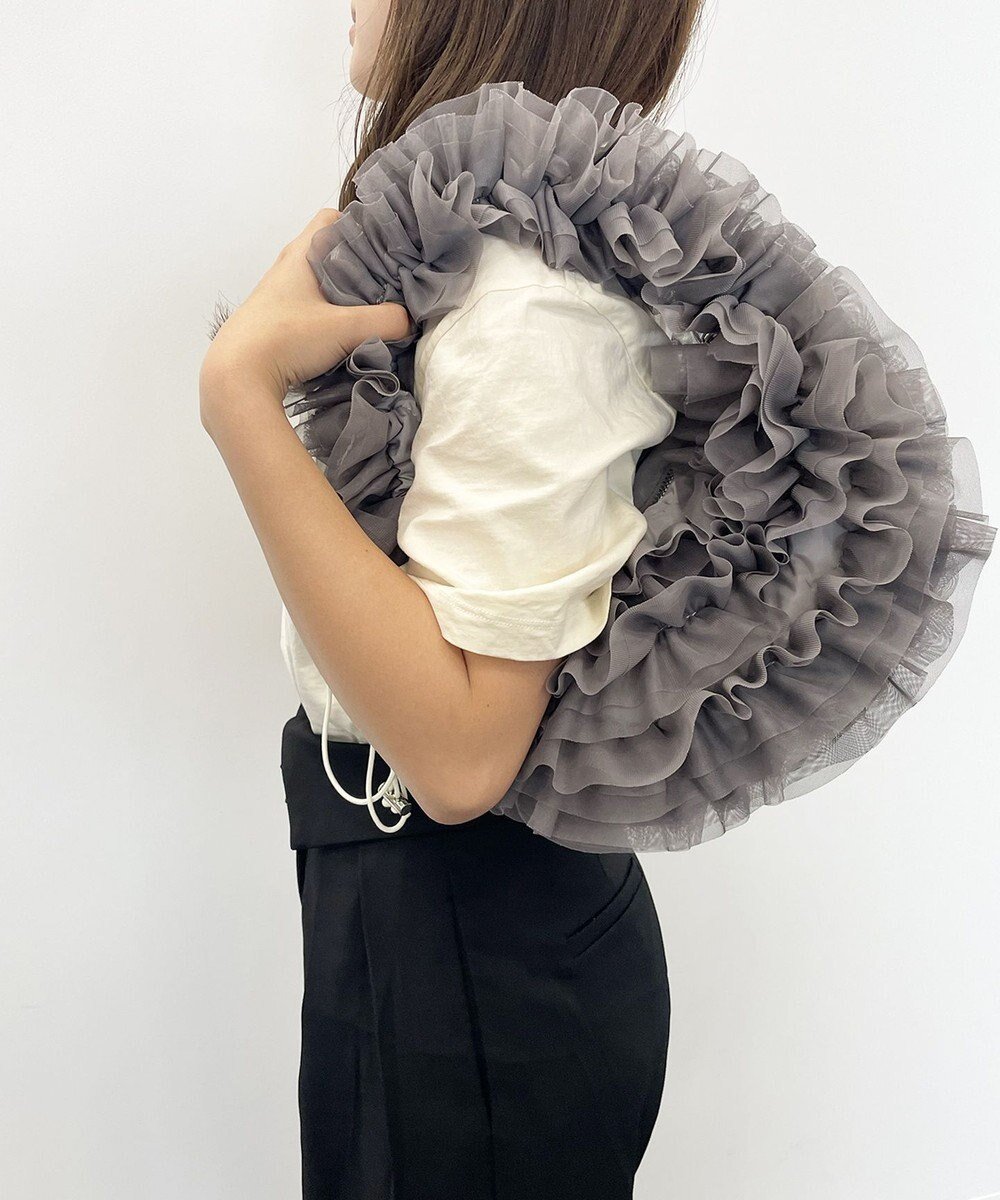 【ラ バガジェリー/LA BAGAGERIE】の【MONICA】シアーチュールドロストバッグ 人気、トレンドファッション・服の通販 founy(ファニー) 　ファッション　Fashion　レディースファッション　Fashion for Women　バッグ　Bags　アクセサリー　Fashion Accessories　オケージョン　Occasion Wear　ショルダー　Shoulder, Shoulder Strap　スマート　Smart, Elegant　ドローストリング　Drawstring, Pull Cord　フェミニン　Feminine, Girly　ポケット　Pocket, Pocket Detail　 other-1|ID: prp329100004657096 ipo3291000000034544751