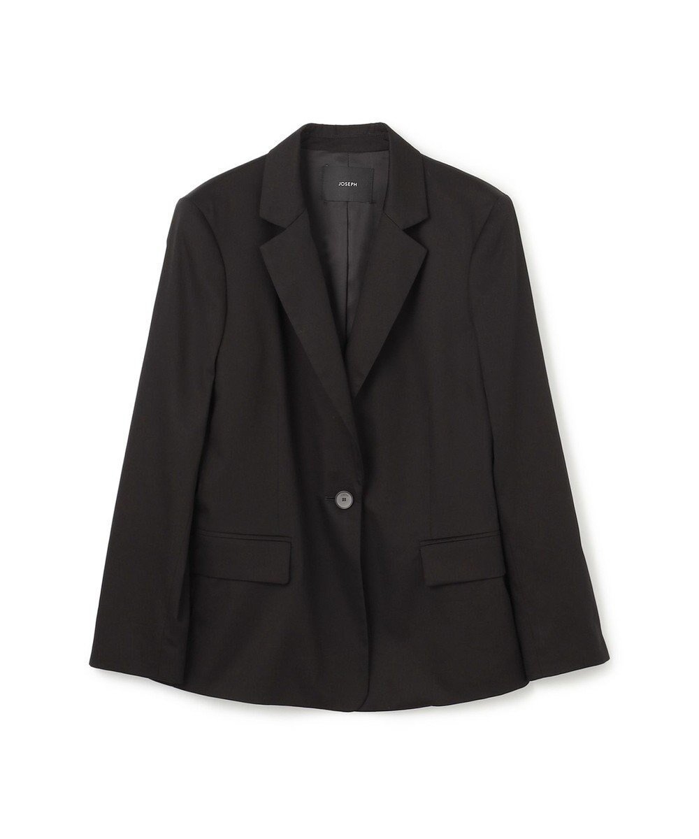 【ジョゼフ/JOSEPH】のライトコットンサテン ジャケット インテリア・キッズ・メンズ・レディースファッション・服の通販 founy(ファニー) 　ファッション　Fashion　レディースファッション　Fashion for Women　アウター　Coat / Outerwear Collection　レディースジャケット・軽アウター　Jackets　コンパクト　Compact, Small Size　サテン　Satin, Glossy Fabric　ジャケット　Jacket, Outerwear　スリム　Slim, Slim Fit　フィット　Fit, Slim Fit　フラップ　Flap, Flap Pocket　フロント　Front, Front Design　ポケット　Pocket, Pocket Detail　モダン　Modern, Contemporary　夏　Summer　春　Spring　S/S・春夏　SS, Spring/Summer, Warm Season　Black|ID: prp329100004657158 ipo3291000000033688641