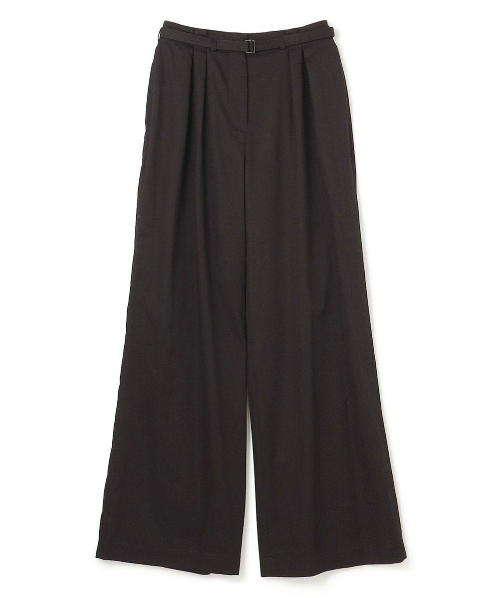 【ジョゼフ/JOSEPH】のライトコットンサテン ワイドストレートトラウザーズ インテリア・キッズ・メンズ・レディースファッション・服の通販 founy(ファニー) 　ファッション　Fashion　レディースファッション　Fashion for Women　パンツ　Pants & Trousers　コンパクト　Compact, Small Size　サテン　Satin, Glossy Fabric　ストレート　Straight, Straight Cut　フロント　Front, Front Design　モダン　Modern, Contemporary　夏　Summer　春　Spring　S/S・春夏　SS, Spring/Summer, Warm Season　Black|ID: prp329100004657159 ipo3291000000033688644