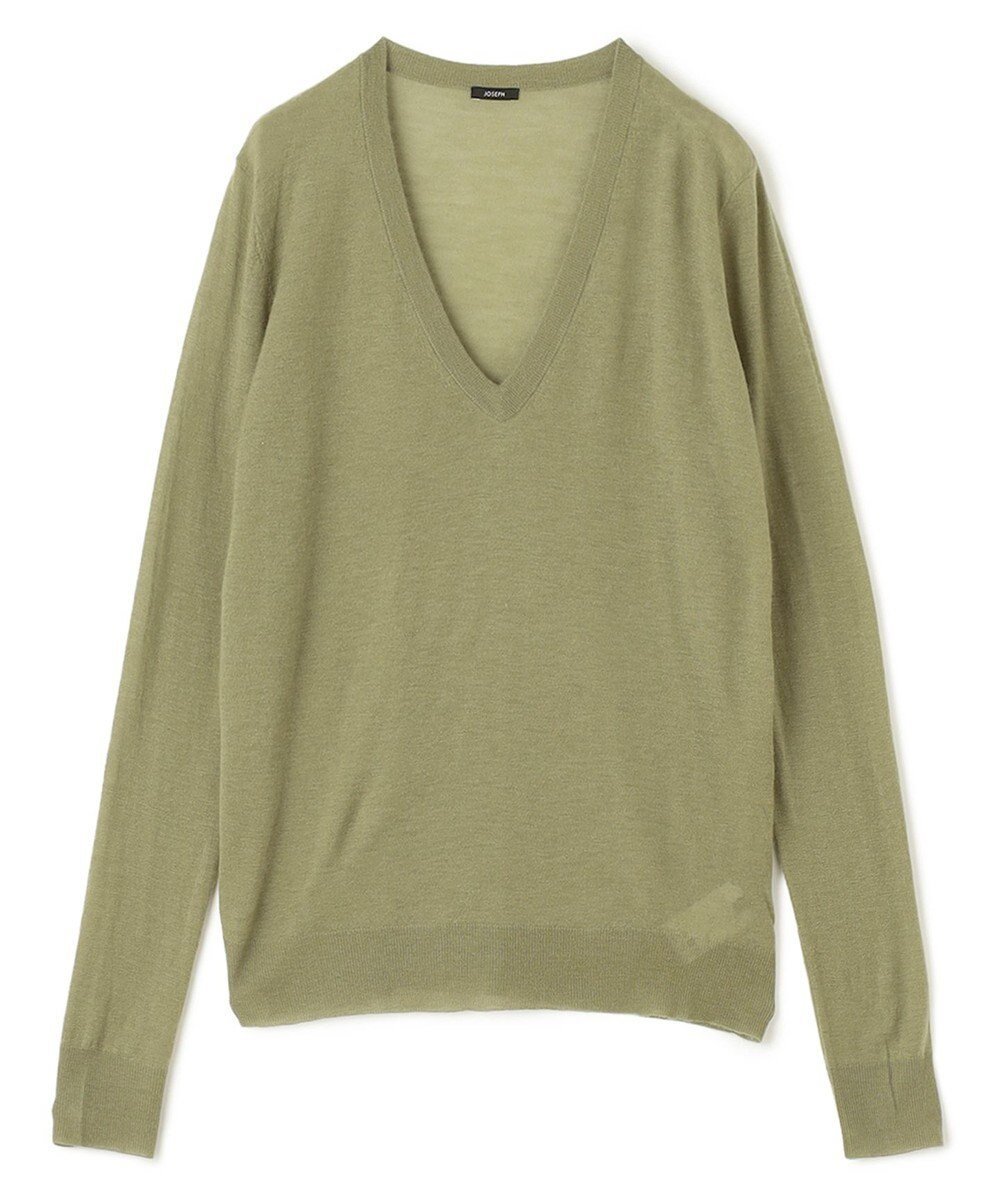 【ジョゼフ/JOSEPH】のキャッシュエアー Vネックニット 人気、トレンドファッション・服の通販 founy(ファニー) 　ファッション　Fashion　レディースファッション　Fashion for Women　トップス・カットソー　Cut & Sew Tops　ニット　Knit Tops & Sweaters　Vネックトップス　V-Neck Tops / V-Cut Neckline Shirts　クラシック　Classic, Timeless Style　セーター　Sweater, Knitwear　デコルテ　Décolleté, Neckline　フィット　Fit, Slim Fit　リラックス　Relax, Relaxed Fit　夏　Summer　定番　Standard, Basic Item　春　Spring　S/S・春夏　SS, Spring/Summer, Warm Season　 other-1|ID: prp329100004657182 ipo3291000000034971090