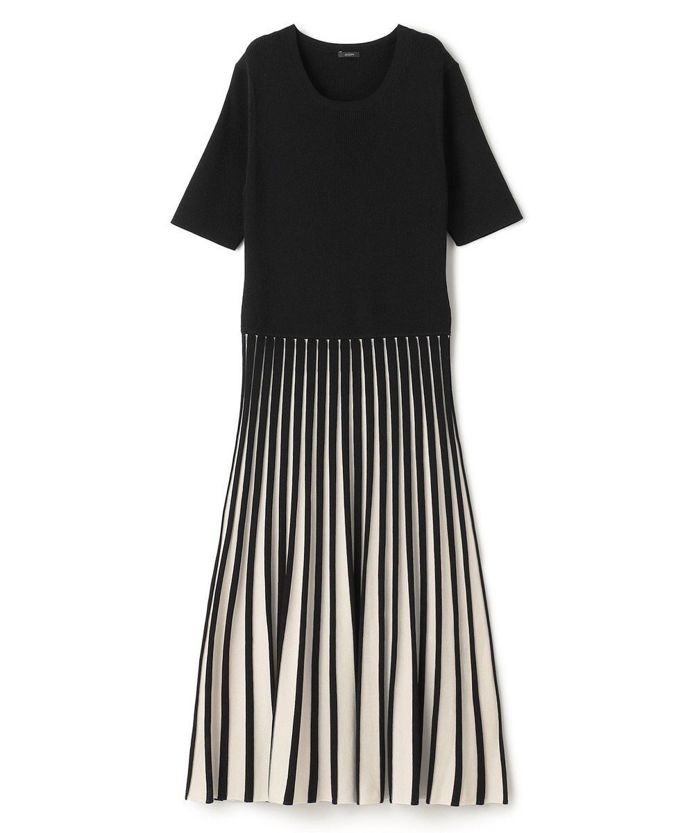【ジョゼフ/JOSEPH】のストライプ ドレス 人気、トレンドファッション・服の通販 founy(ファニー) 　ファッション　Fashion　レディースファッション　Fashion for Women　ワンピース　Dresses　フォーマル・パーティードレス・結婚式用ドレス　Elegant & Casual Dresses　エレガント 上品　Elegant　ストライプ　Stripe, Striped Pattern　ドレス　Dress, One-Piece　フィット　Fit, Slim Fit　プリーツ　Pleats, Pleated　レギュラー　Regular, Standard Fit　半袖　Short Sleeve, Half Sleeve　夏　Summer　春　Spring　S/S・春夏　SS, Spring/Summer, Warm Season　 other-1|ID: prp329100004657193 ipo3291000000033688801