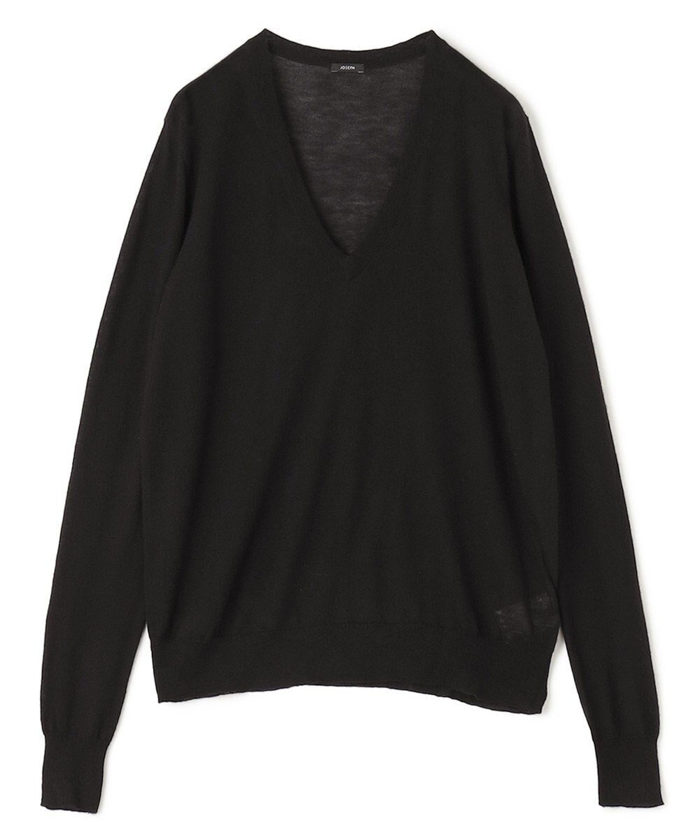 【ジョゼフ/JOSEPH】の【FOUNDATIONS】キャッシュエアー Vネックニット 人気、トレンドファッション・服の通販 founy(ファニー) 　ファッション　Fashion　レディースファッション　Fashion for Women　トップス・カットソー　Cut & Sew Tops　ニット　Knit Tops & Sweaters　Vネックトップス　V-Neck Tops / V-Cut Neckline Shirts　春　Spring　クラシック　Classic, Timeless Style　コレクション　Collection, Seasonal Line　セーター　Sweater, Knitwear　デコルテ　Décolleté, Neckline　定番　Standard, Basic Item　フィット　Fit, Slim Fit　モダン　Modern, Contemporary　リラックス　Relax, Relaxed Fit　S/S・春夏　SS, Spring/Summer, Warm Season　夏　Summer　 other-1|ID: prp329100004657203 ipo3291000000033688825