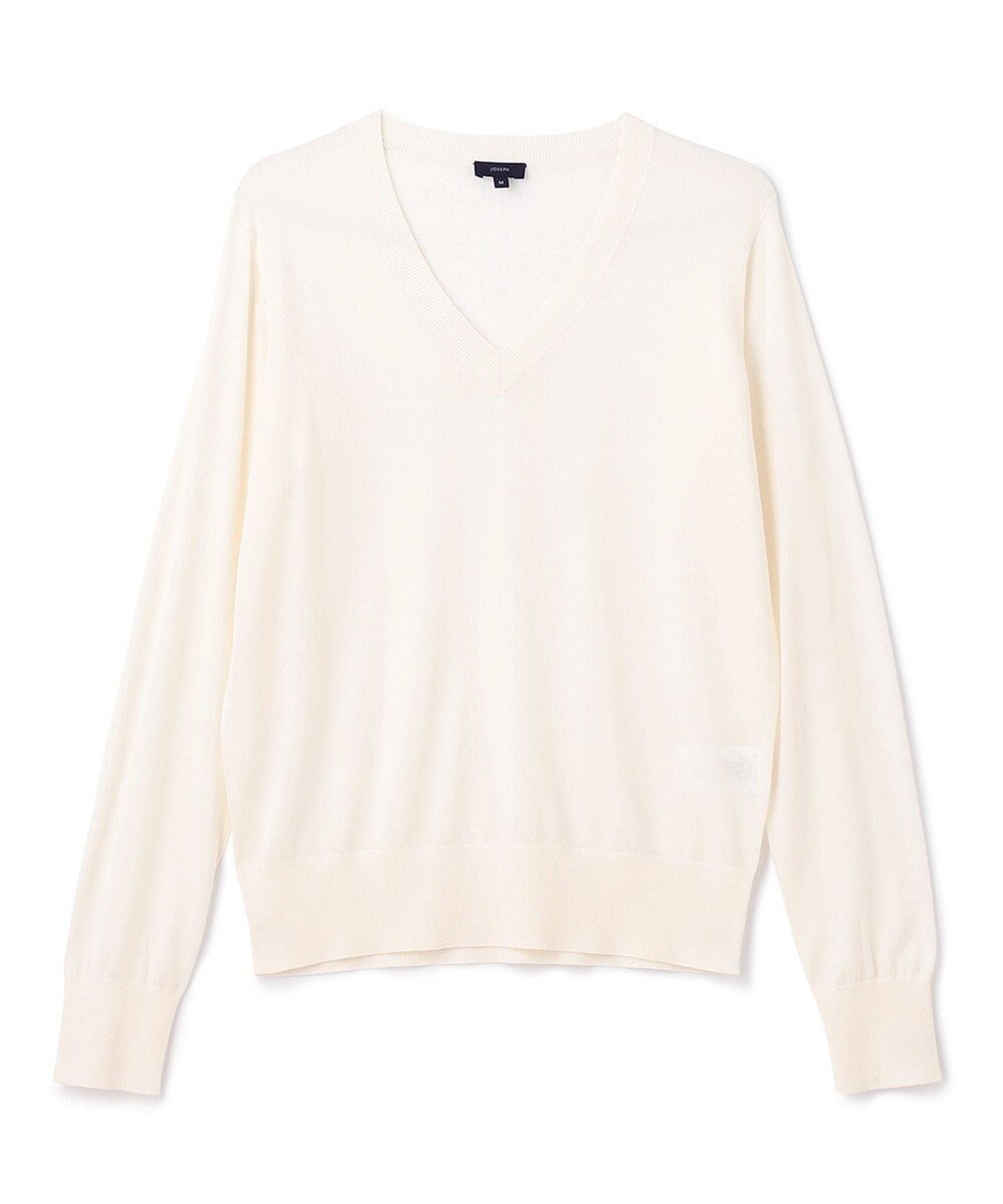 【ジョゼフ/JOSEPH】の【洗える】テンセルストレッチ Vネックニット インテリア・キッズ・メンズ・レディースファッション・服の通販 founy(ファニー) 　ファッション　Fashion　レディースファッション　Fashion for Women　トップス・カットソー　Cut & Sew Tops　ニット　Knit Tops & Sweaters　Vネックトップス　V-Neck Tops / V-Cut Neckline Shirts　アウトレット　Outlet / Clearance　コンパクト　Compact, Small Size　スペシャル　Special, Limited Edition　セーター　Sweater, Knitwear　バランス　Balance, Style Balance　ベーシック　Basic, Essential　洗える　Machine Washable　A/W・秋冬　Autumn/Winter　Ivory|ID: prp329100004657217 ipo3291000000034556398
