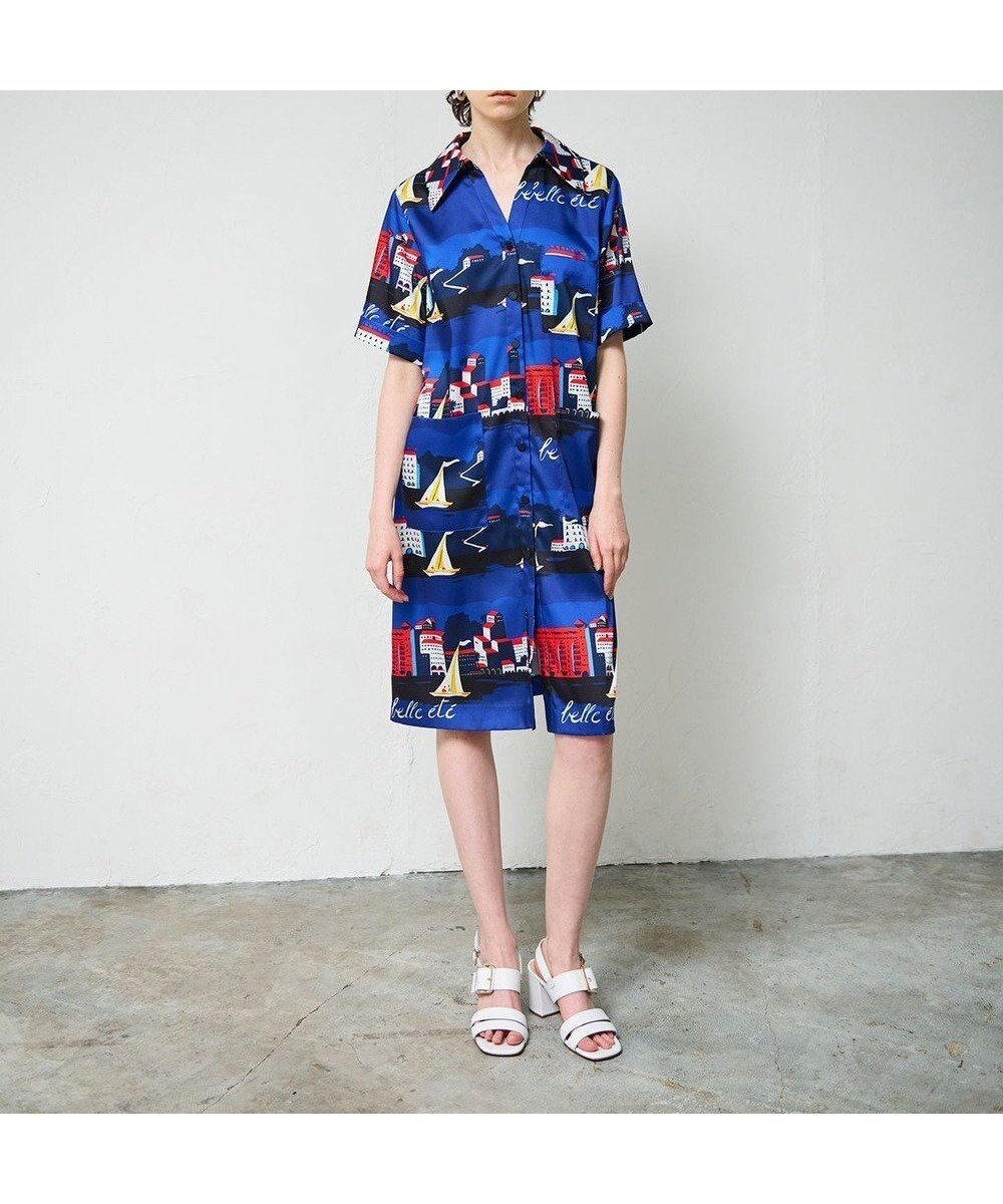 【グレース コンチネンタル/GRACE CONTINENTAL】のマリンプリントシャツドレス インテリア・キッズ・メンズ・レディースファッション・服の通販 founy(ファニー) 　ファッション　Fashion　レディースファッション　Fashion for Women　ワンピース　Dresses　フォーマル・パーティードレス・結婚式用ドレス　Elegant & Casual Dresses　シャツワンピース / 1枚で着映えコーデ　Shirt Dresses　おすすめ　Recommended / Our Picks　イタリア　Italy　クラシカル　Classical, Vintage-Inspired　セットアップ　Set-Up, Coordinated Outfit　ドレス　Dress, One-Piece　モチーフ　Motif, Design Theme　リゾート　Resort, Vacation Style　別注　Limited Edition, Custom Order　夏　Summer　春　Spring　S/S・春夏　SS, Spring/Summer, Warm Season　ブルー|ID: prp329100004657241 ipo3291000000033689077
