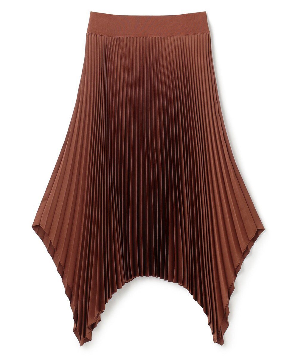 【ジョゼフ/JOSEPH】のニットウィーブプリッセ スカート インテリア・キッズ・メンズ・レディースファッション・服の通販 founy(ファニー) 　ファッション　Fashion　レディースファッション　Fashion for Women　スカート　Skirts　イレギュラーヘム　Irregular Hem　エレガント 上品　Elegant　シンプル　Simple, Minimal　ドレープ　Drape, Draping Fabric　プリーツ　Pleats, Pleated　A/W・秋冬　Autumn/Winter　Mahogany|ID: prp329100004657258 ipo3291000000033689148