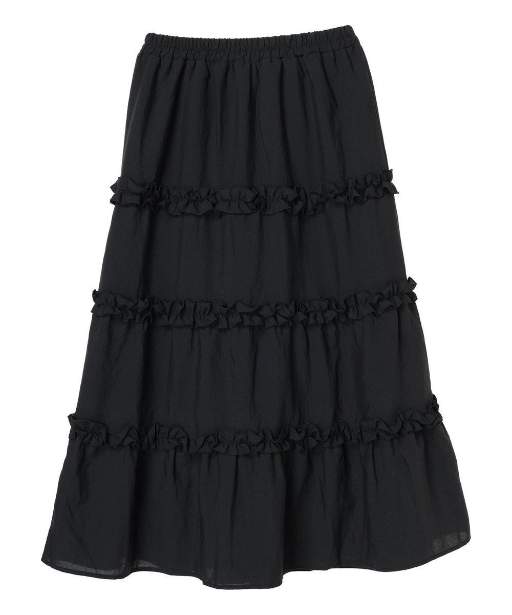 【アースミュージックアンドエコロジー/earth music&ecology】のミニフリルボリュームスカート インテリア・キッズ・メンズ・レディースファッション・服の通販 founy(ファニー) ファッション Fashion レディースファッション Fashion for Women スカート Skirts フェミニン Feminine, Girly フリル Frill, Ruffle フレア Flare, Flared ポケット Pocket, Pocket Detail 夏 Summer 春 Spring S/S・春夏 SS, Spring/Summer, Warm Season Black|ID: prp329100004657278 ipo3291000000034275757